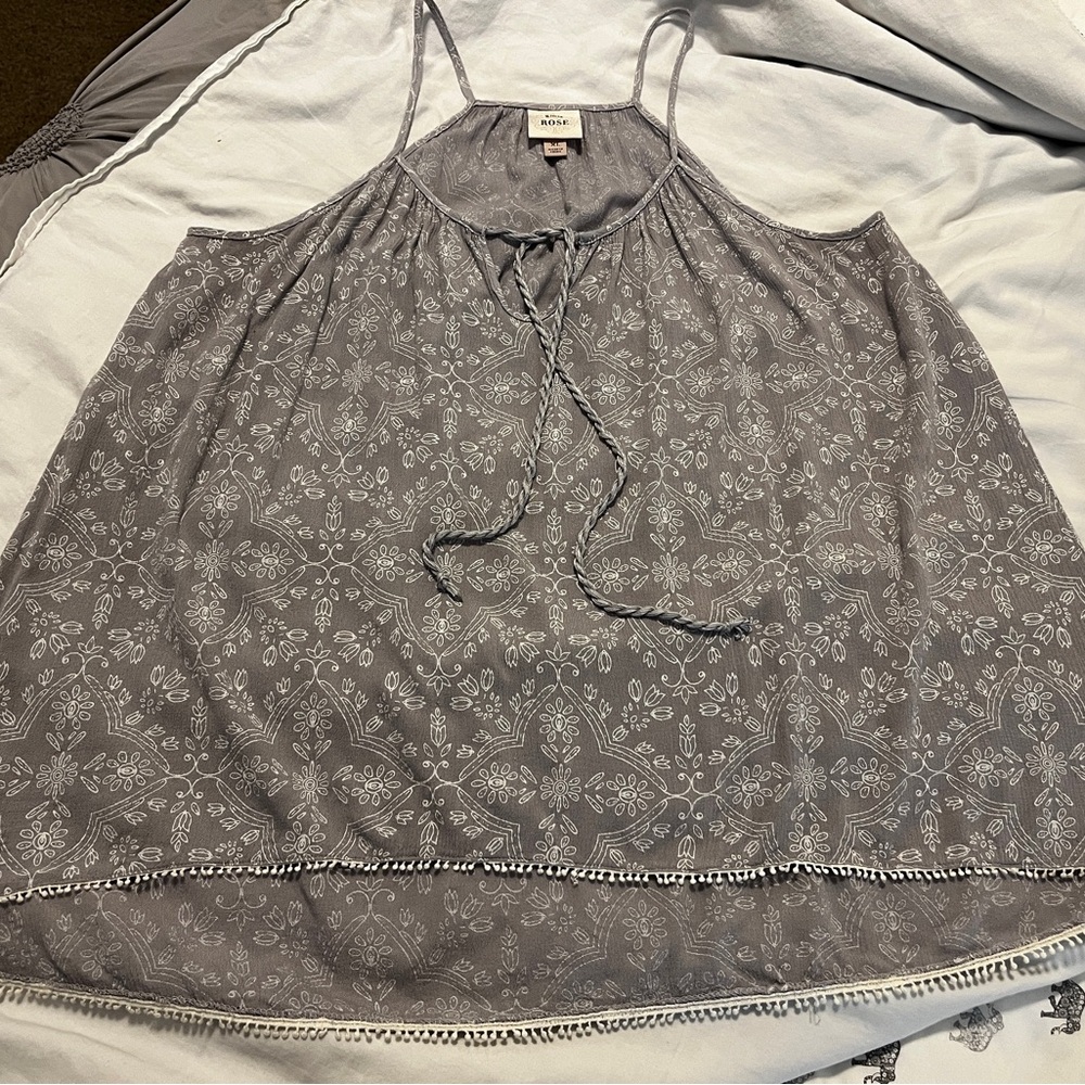 Knox Rose Gray Floral Camisole